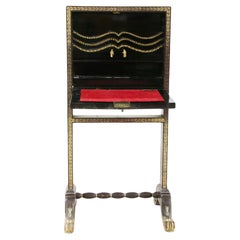 A Beautiful & Rare Napoleon III 19th Century, Chinese Lacquer & Gilt Secretaire