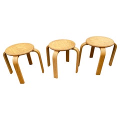 Beautiful Set of 3 Danish Stackable Stools from the 1980’s
