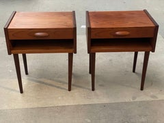 A beautiful set of Danish Mid century modern teak night stands from the 1960´s
