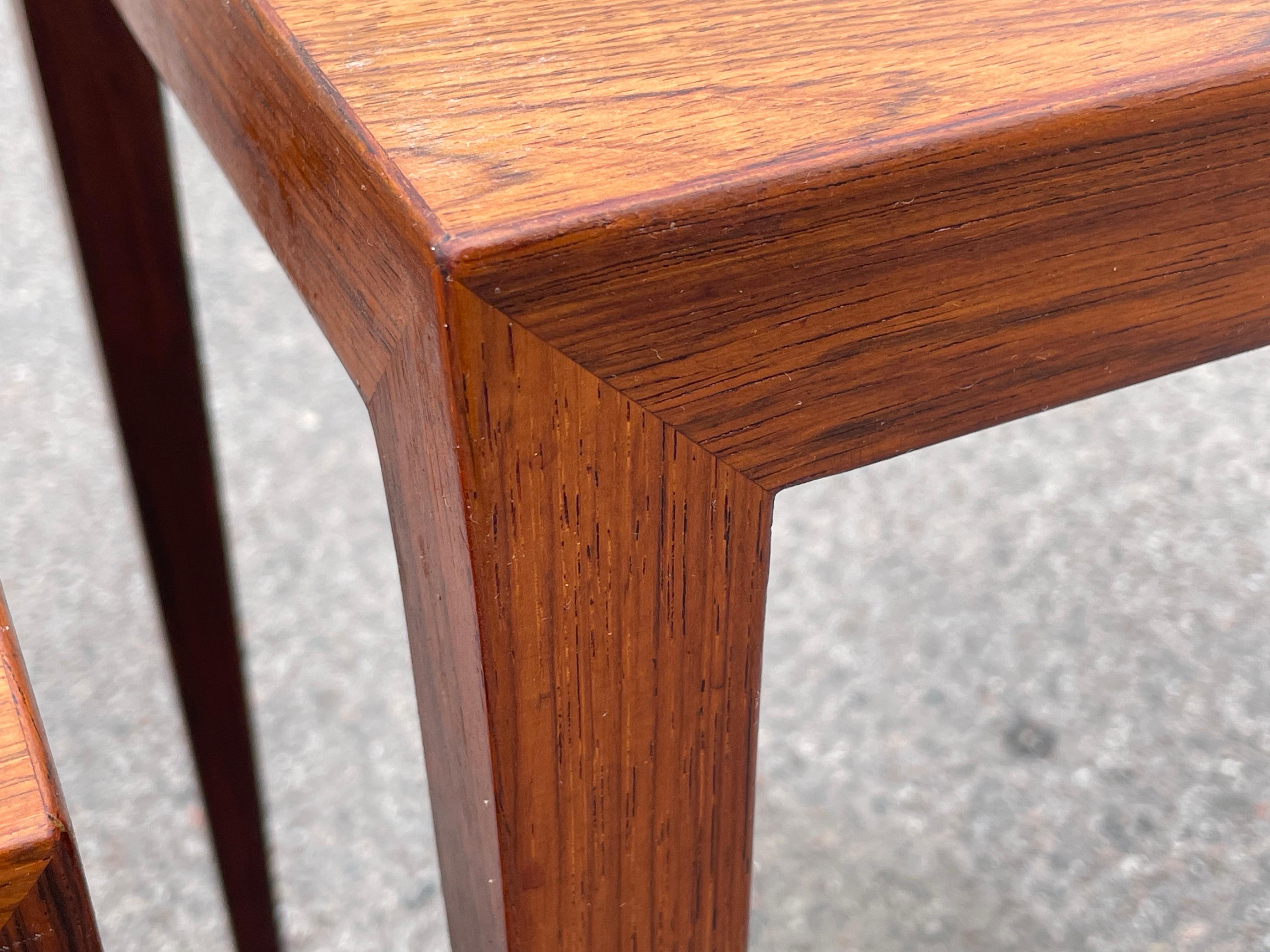 Wood A beautiful set of Danish nesting Tables by Severin Hansen  1960´s For Sale