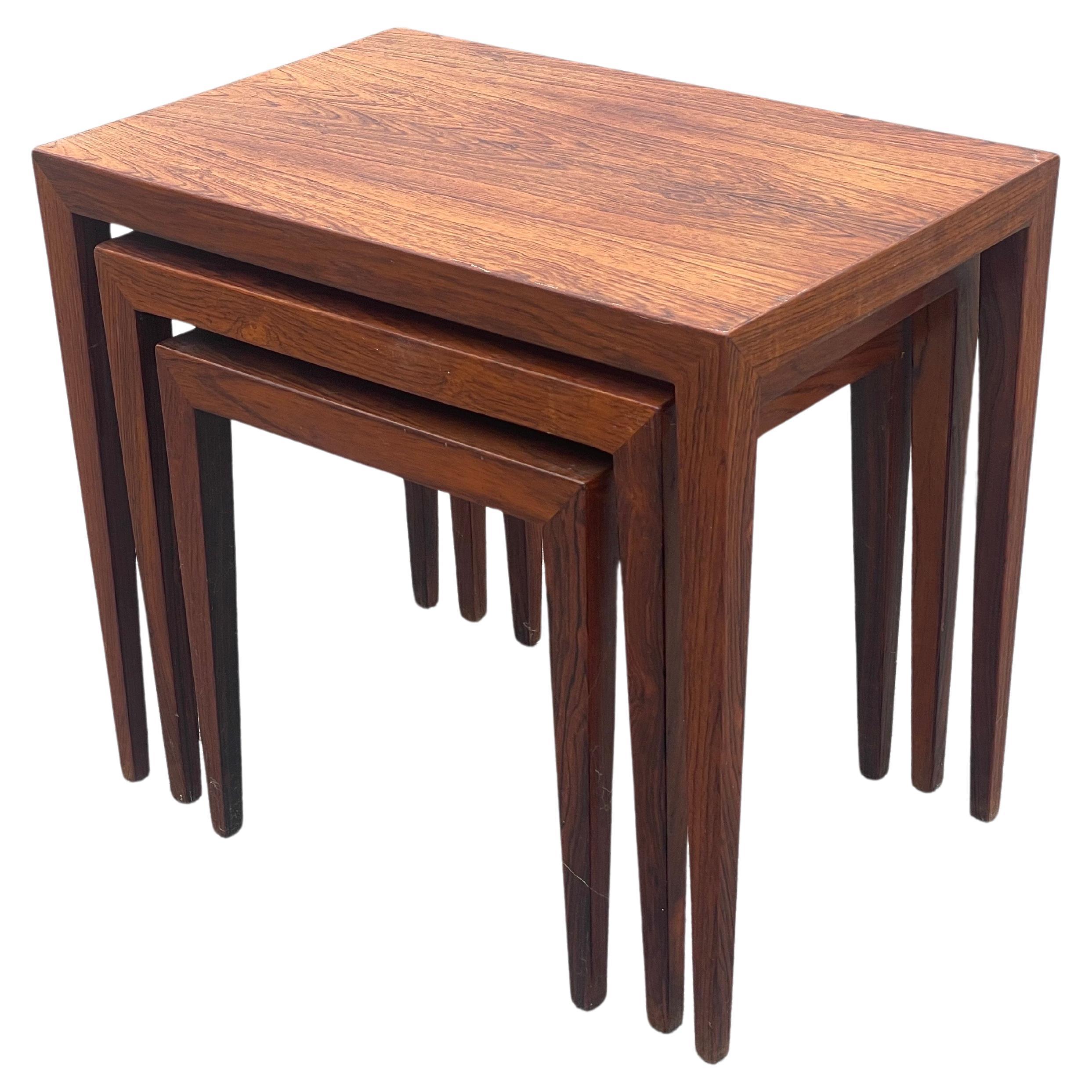 A beautiful set of Danish nesting Tables by Severin Hansen  1960´s