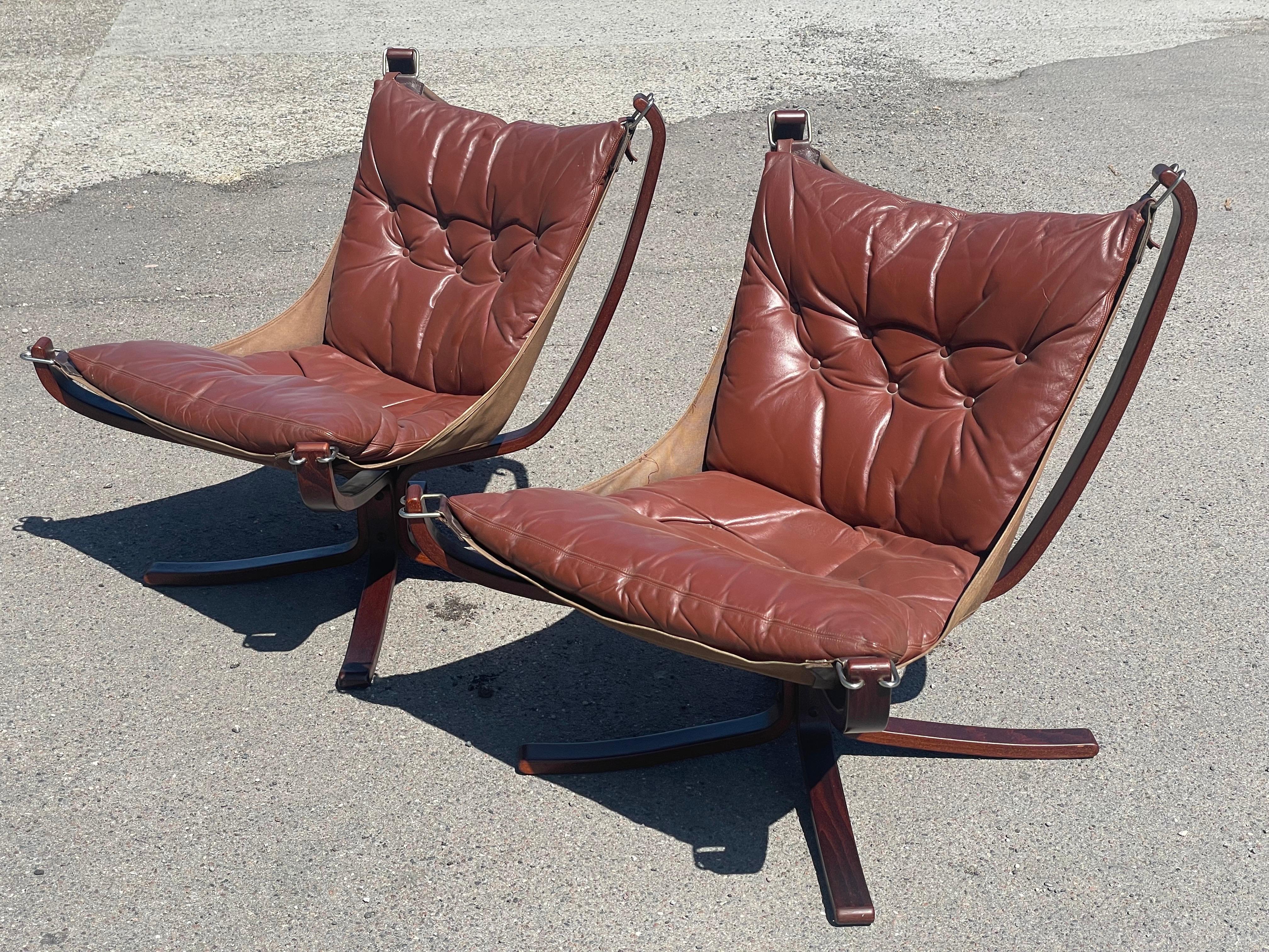 Mid-Century moderno Un bellissimo set di Sedie Falcon di Sigurd Ressell, anni '70 in vendita