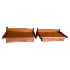 A beautiful set of Kai Kristiansen teak floating nightstands from the 1960´s