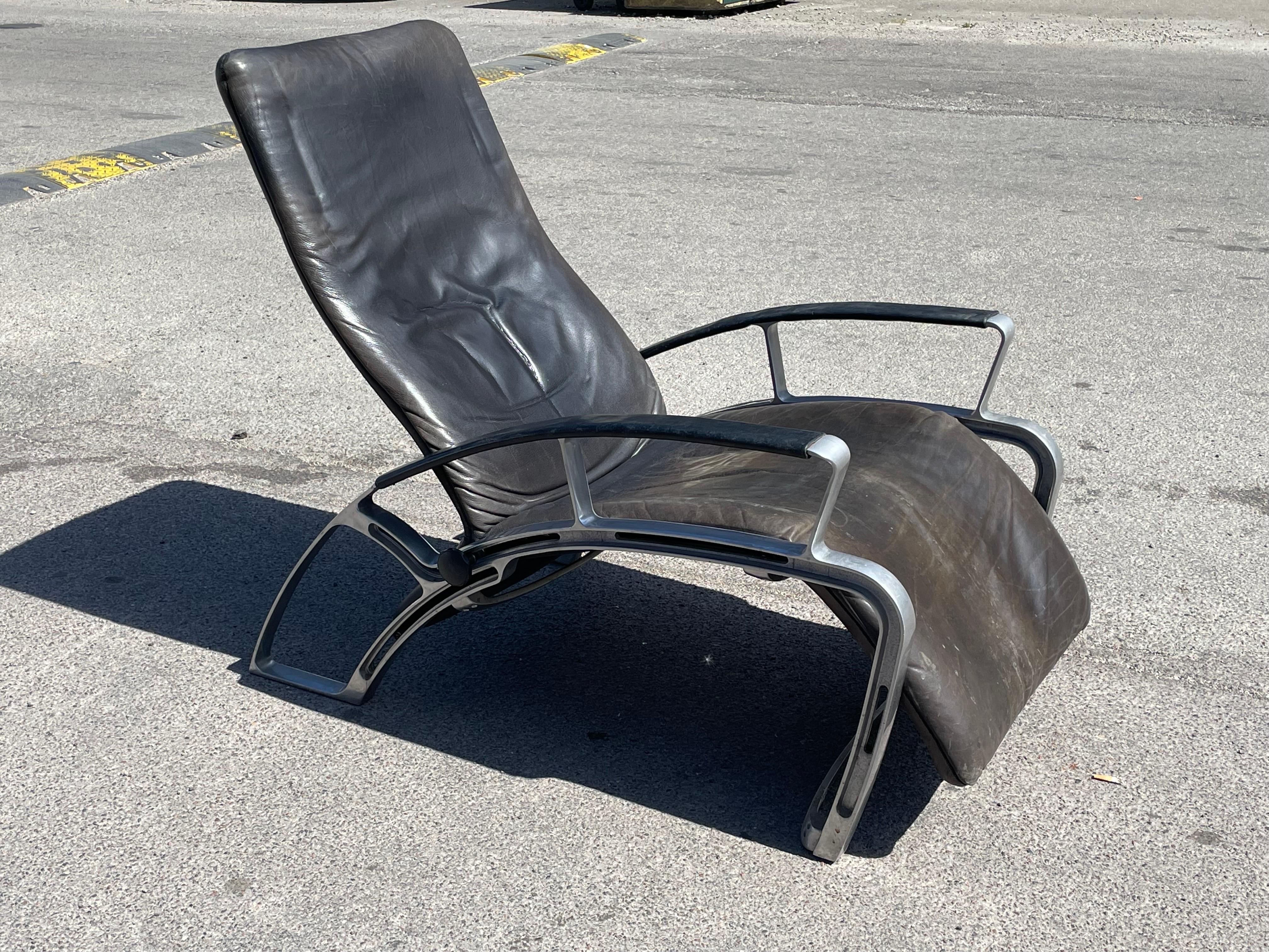 Tedesco Bellissima sedia da salotto vintage di Ferdinand A. Porsche per Interprofil 1984 in vendita