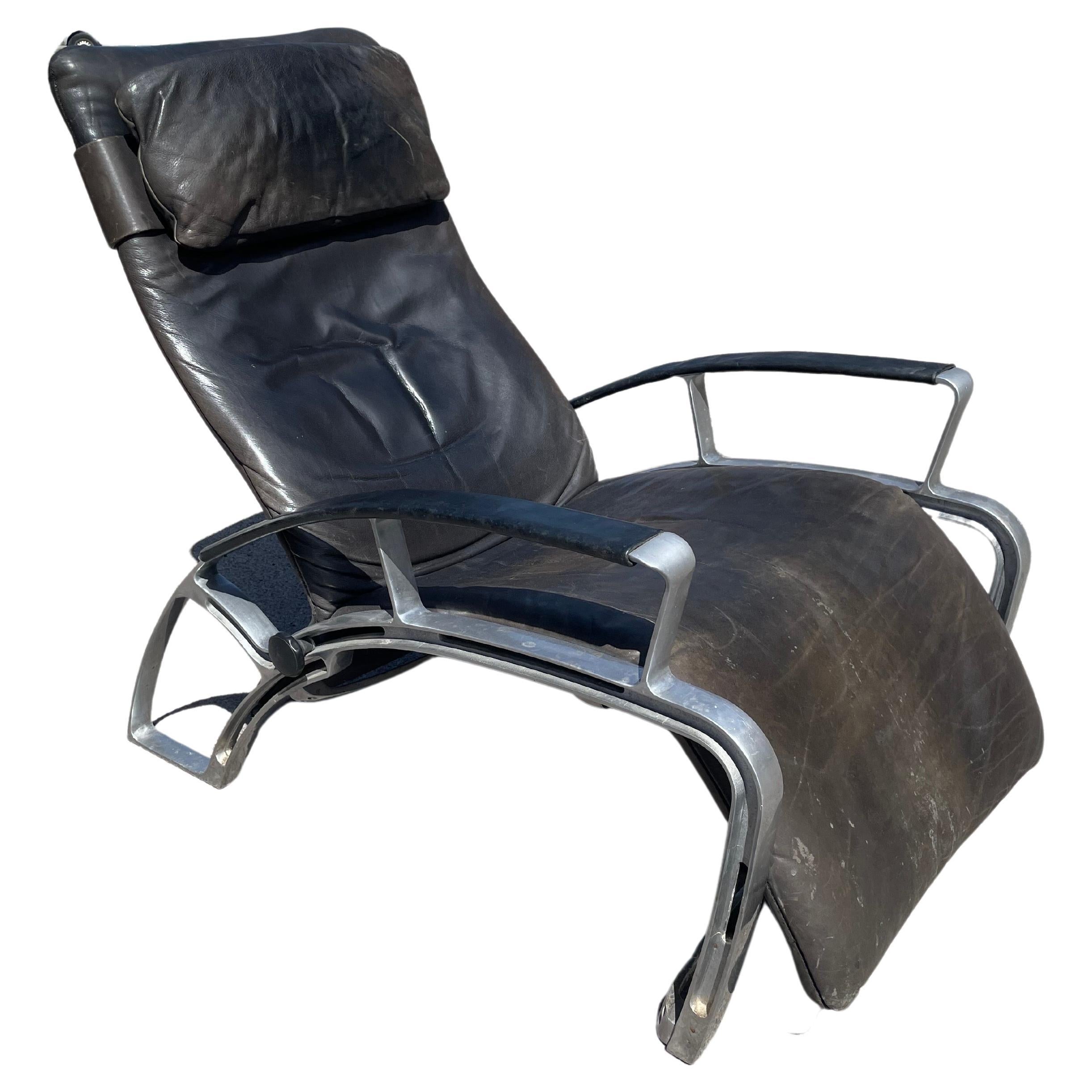 Beautiful Vintage Lounge Chair by Ferdinand A. Porsche for Interprofil 1984 For Sale