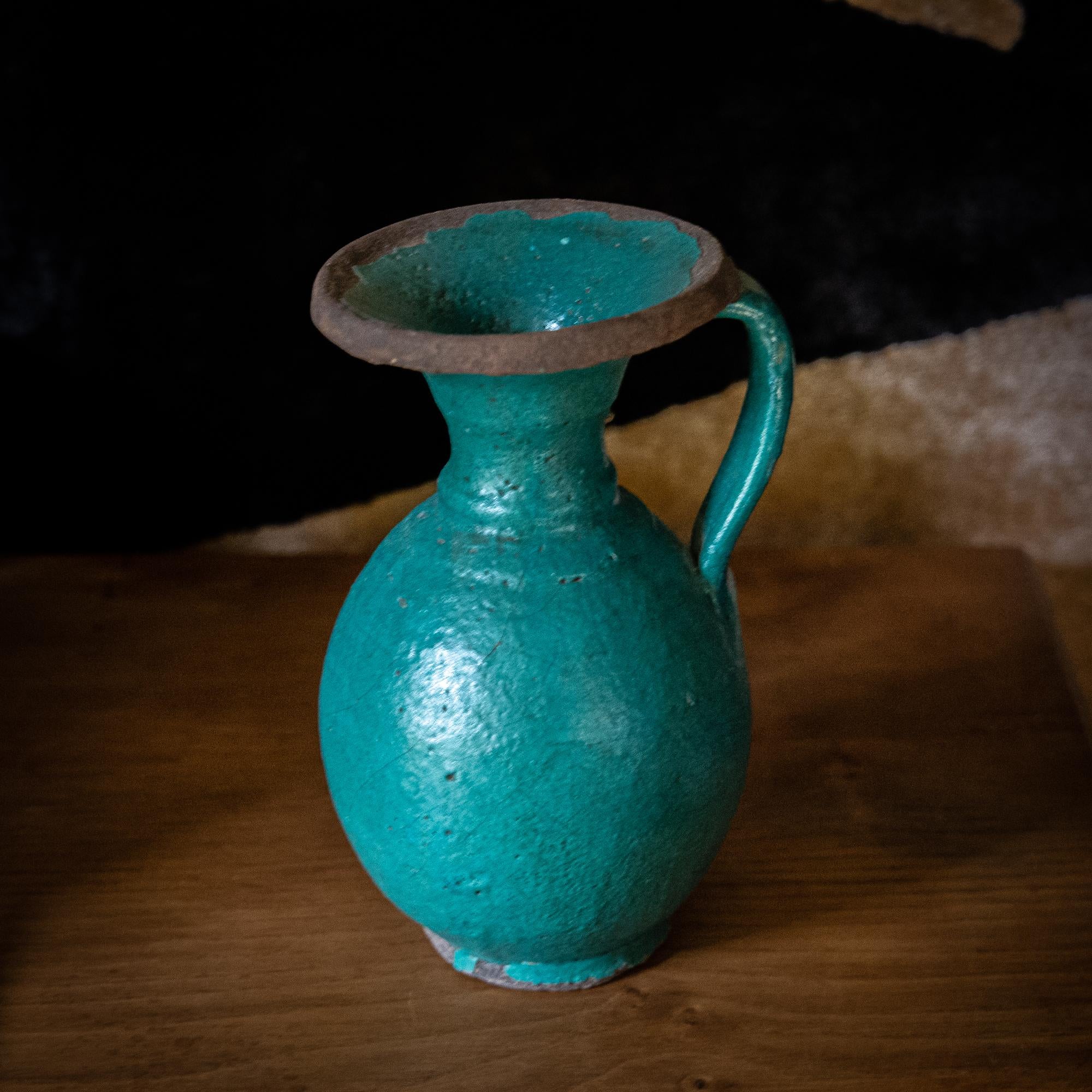 Tribal Beautifully Aged Vintage Tamegroute Pitcher / Vase C1920s For Sale
