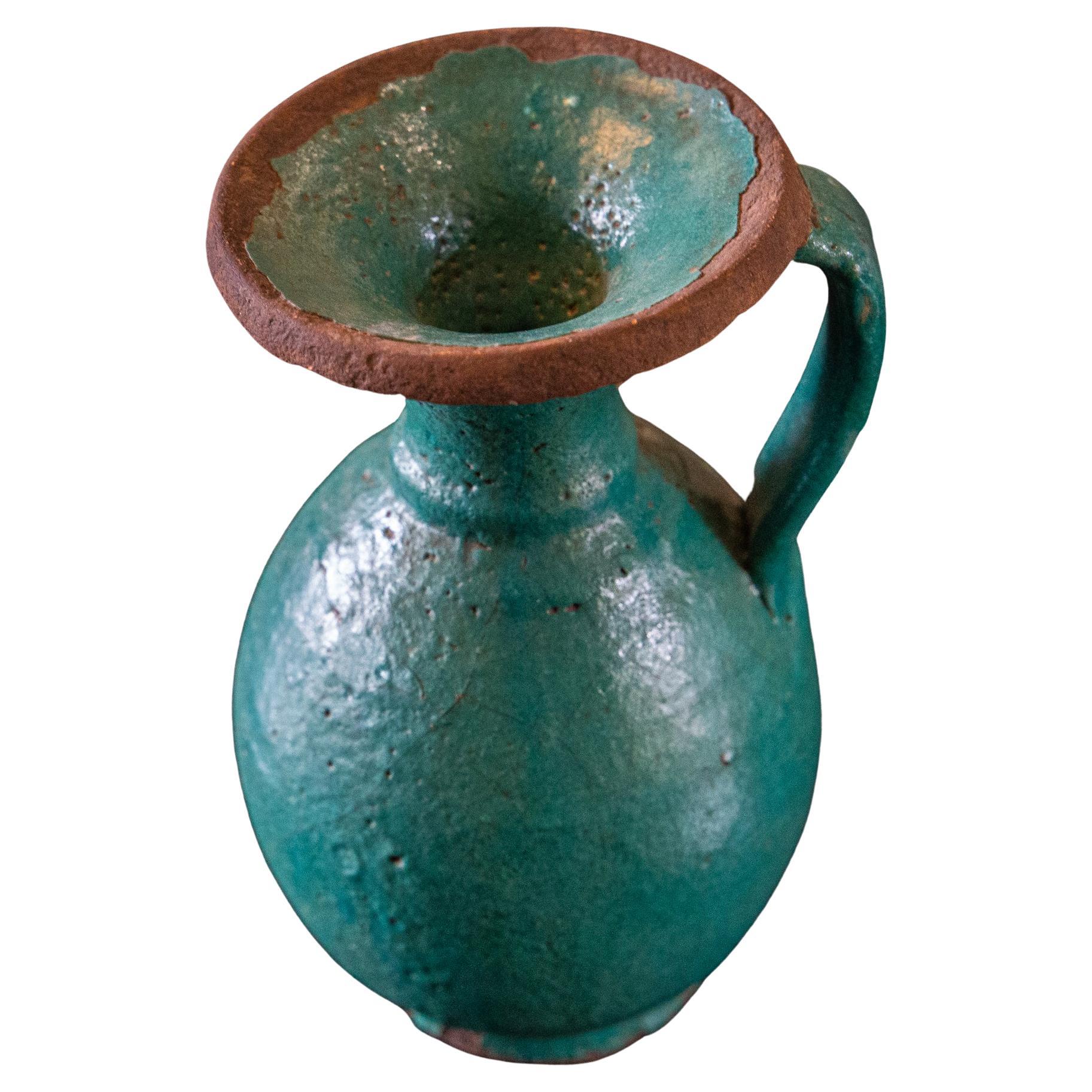 Ein wunderschön gealterter Tamegroute-Krug / Vase aus den 1920er Jahren