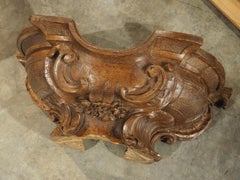 A Beautifully Carved Circa 1750 Oak Boiserie Element from France