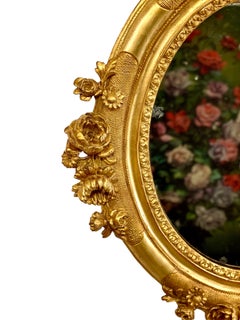 19th Century Louis XVI Oval Mirror
