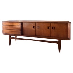 A beautifully designed large Danish teak sideboard, circa 1960s