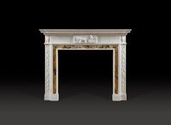 A Beautifully Executed Neoclassical Chimneypiece in Statuary & Siena Marbles