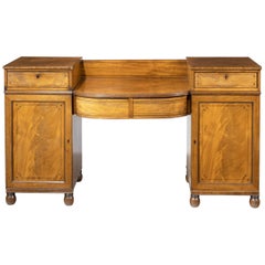 Beautifully Figured Regency Period Sideboard in Three Sections