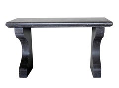 Custom Belgian Bluestone Neoclassical Style Indoor/Outdoor Wall Console Table