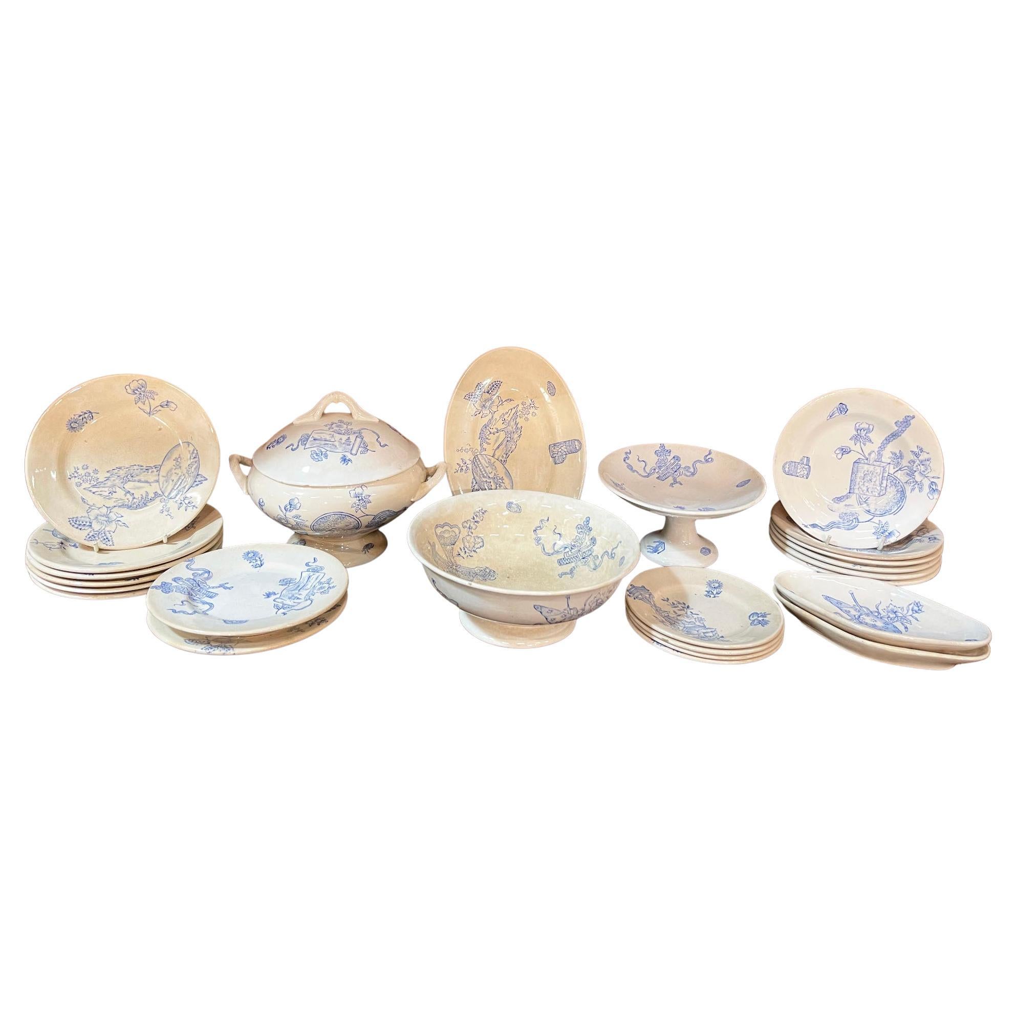 A Belgian children's tableware by Anci Mouzin Lecat, 19th Century