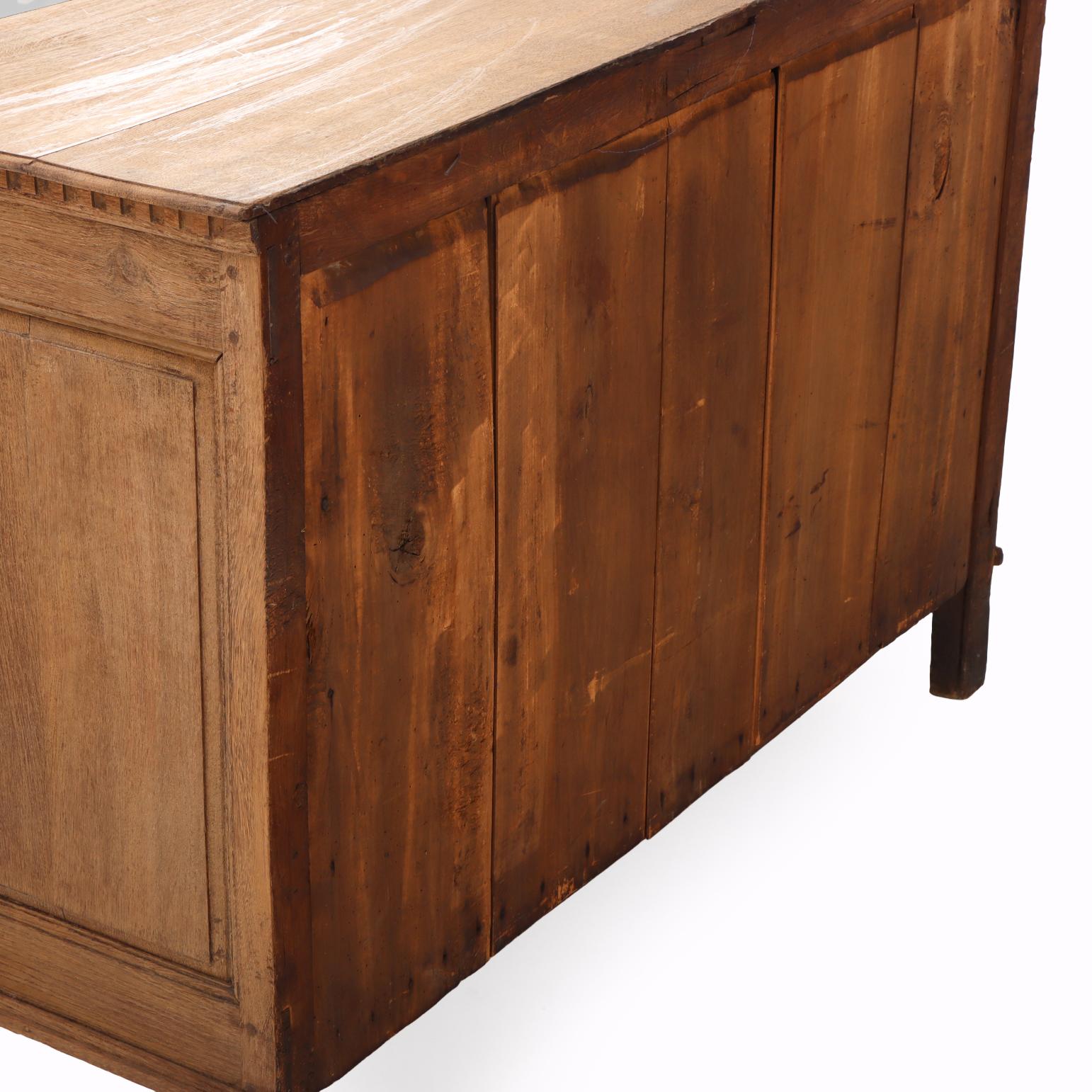 A Belgian Neoclassical style Three-Drawer Oak Commode, C. 1860. For Sale 3