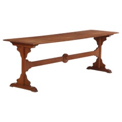 A Belgian Oak Monastery Trestle Table, C. 1880.
