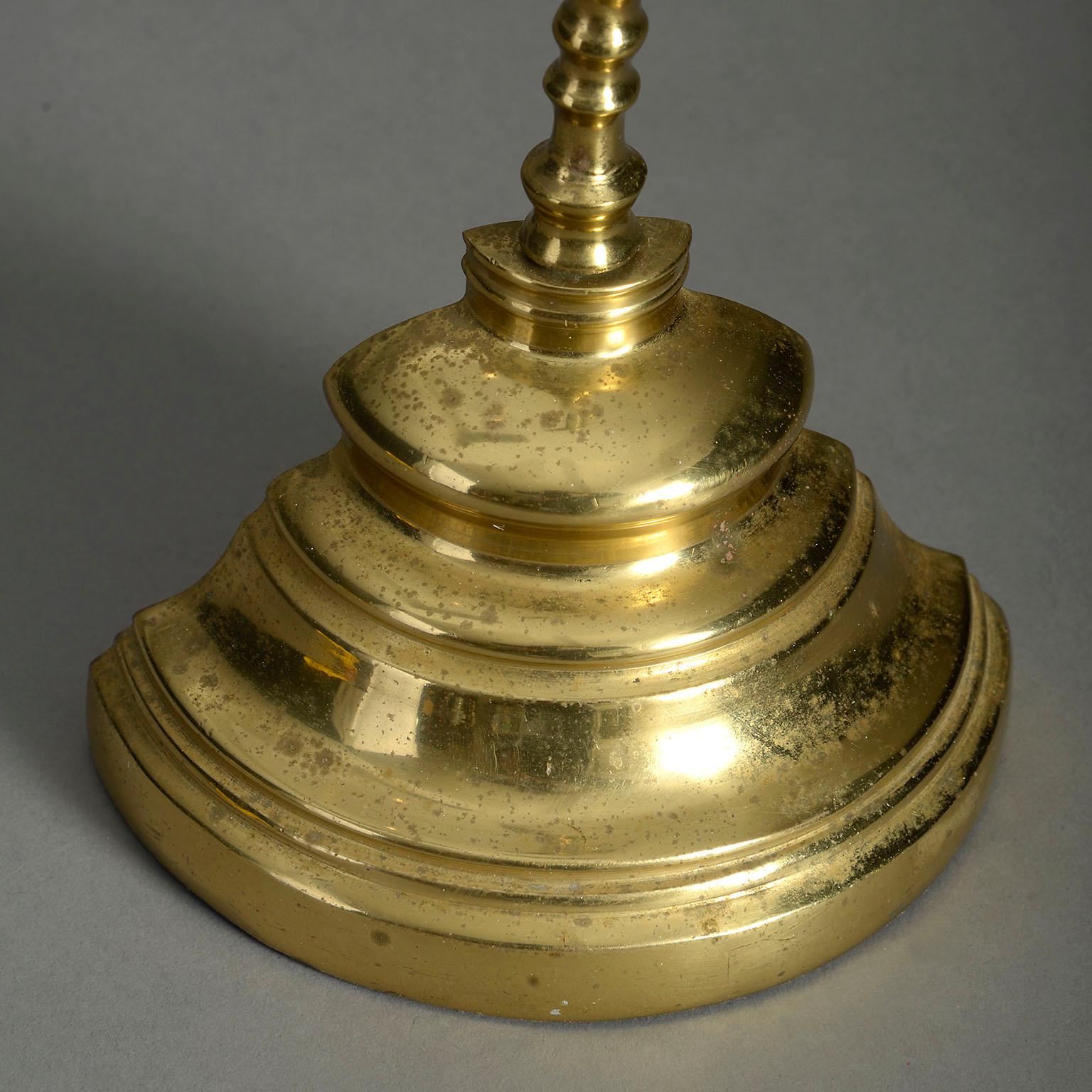 English Bell Form Brass Doorstop