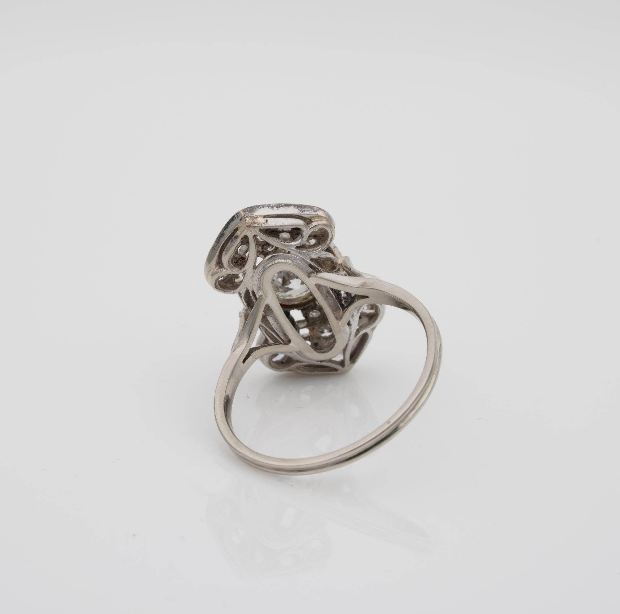 A Belle Epoque .90 Ct Diamond Panel Ring For Sale 1