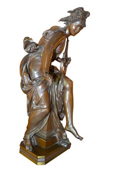 Belle Époque Bronze Statue Titled "Melodie" by Carrier Belleuse