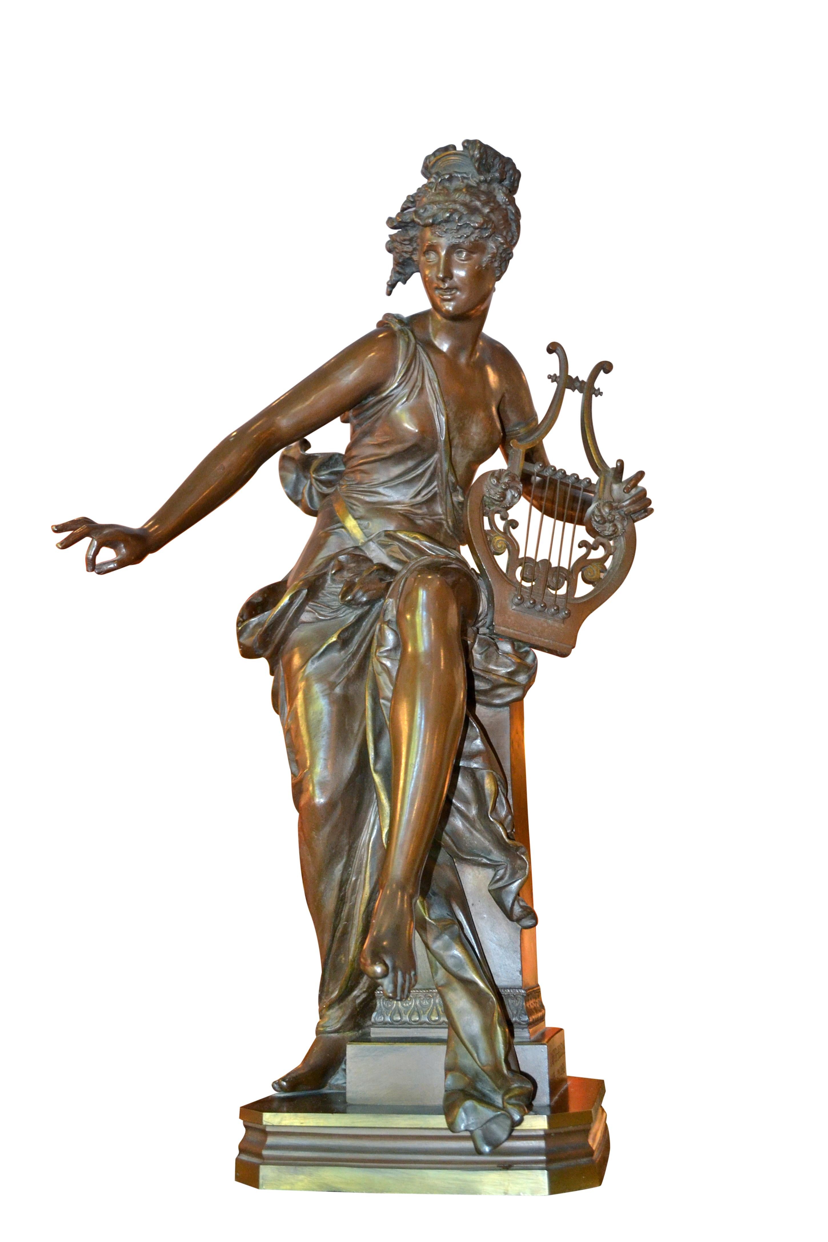Belle Époque Bronze Statue Titled 
