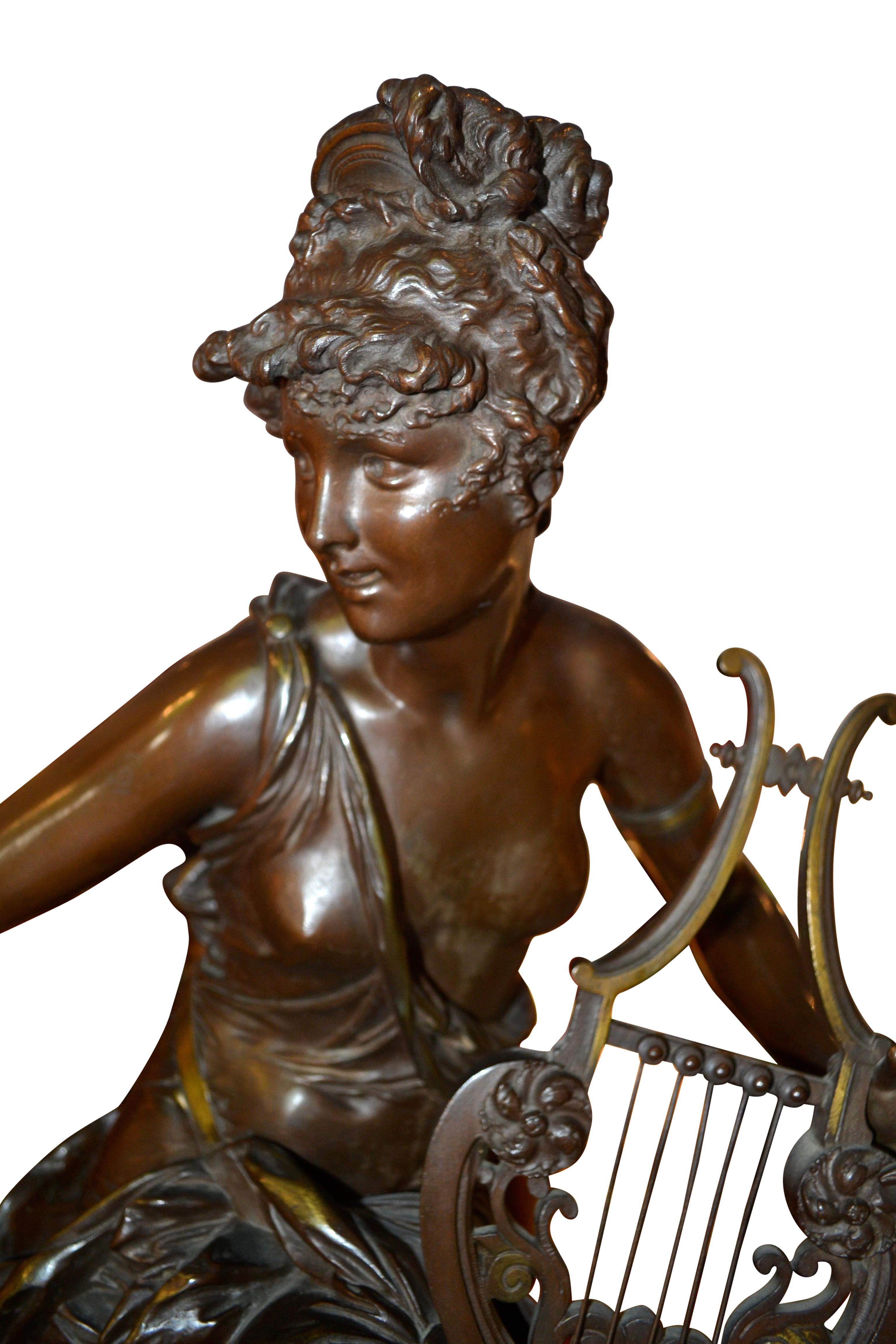Belle Époque Bronze Statue Titled 