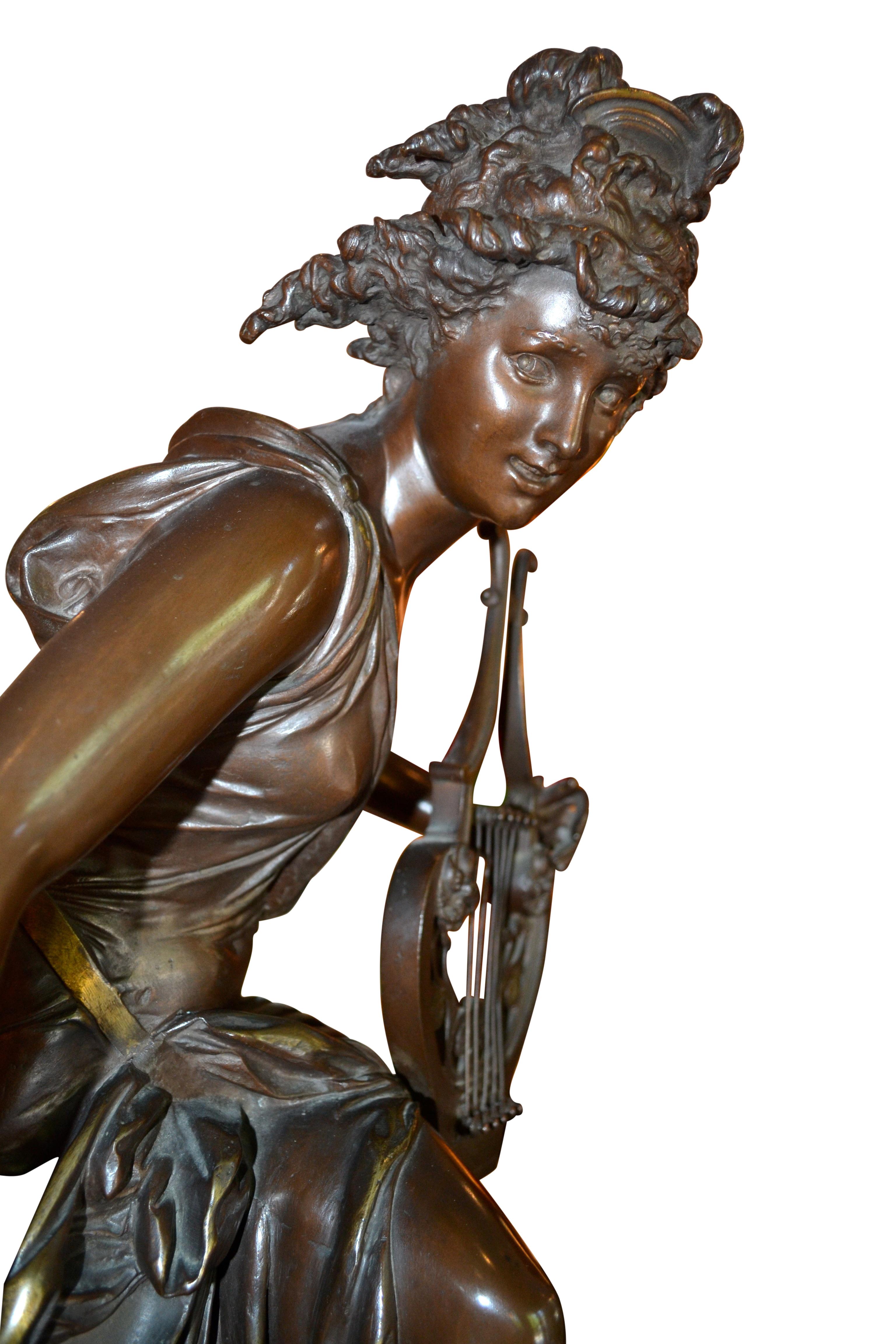 Belle Époque Bronze Statue Titled 