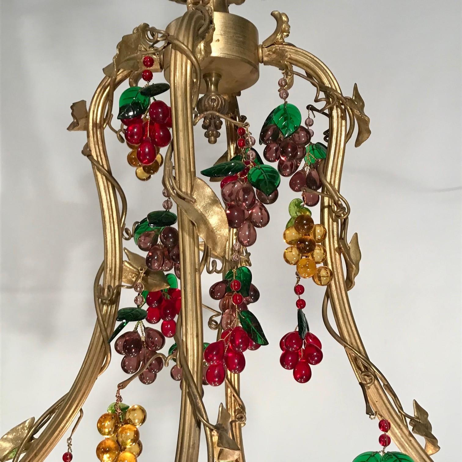 A Belle Epoque Eight Arm Chandelier Modelled with Dionysis/Bacchus Masks  For Sale 4