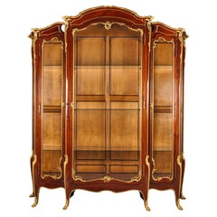 Vitrine en acajou montée sur vermeil de la Belle Epoque par François Linke