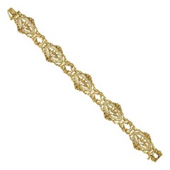 Antique Belle Époque Gold and Enamel Bracelet