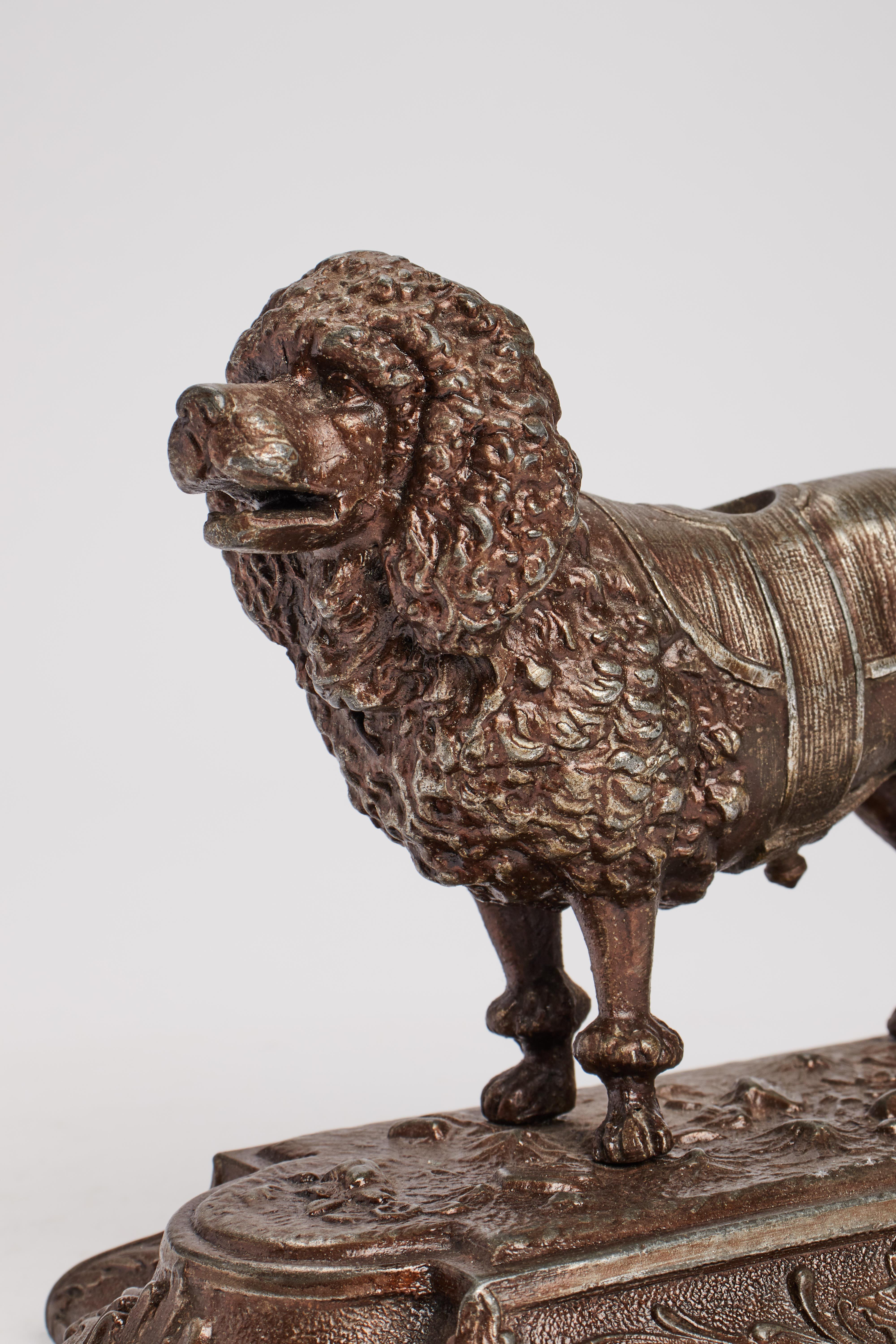 19th Century A bench cigar cutter depicting a poodle dog, Austria 1890.  For Sale