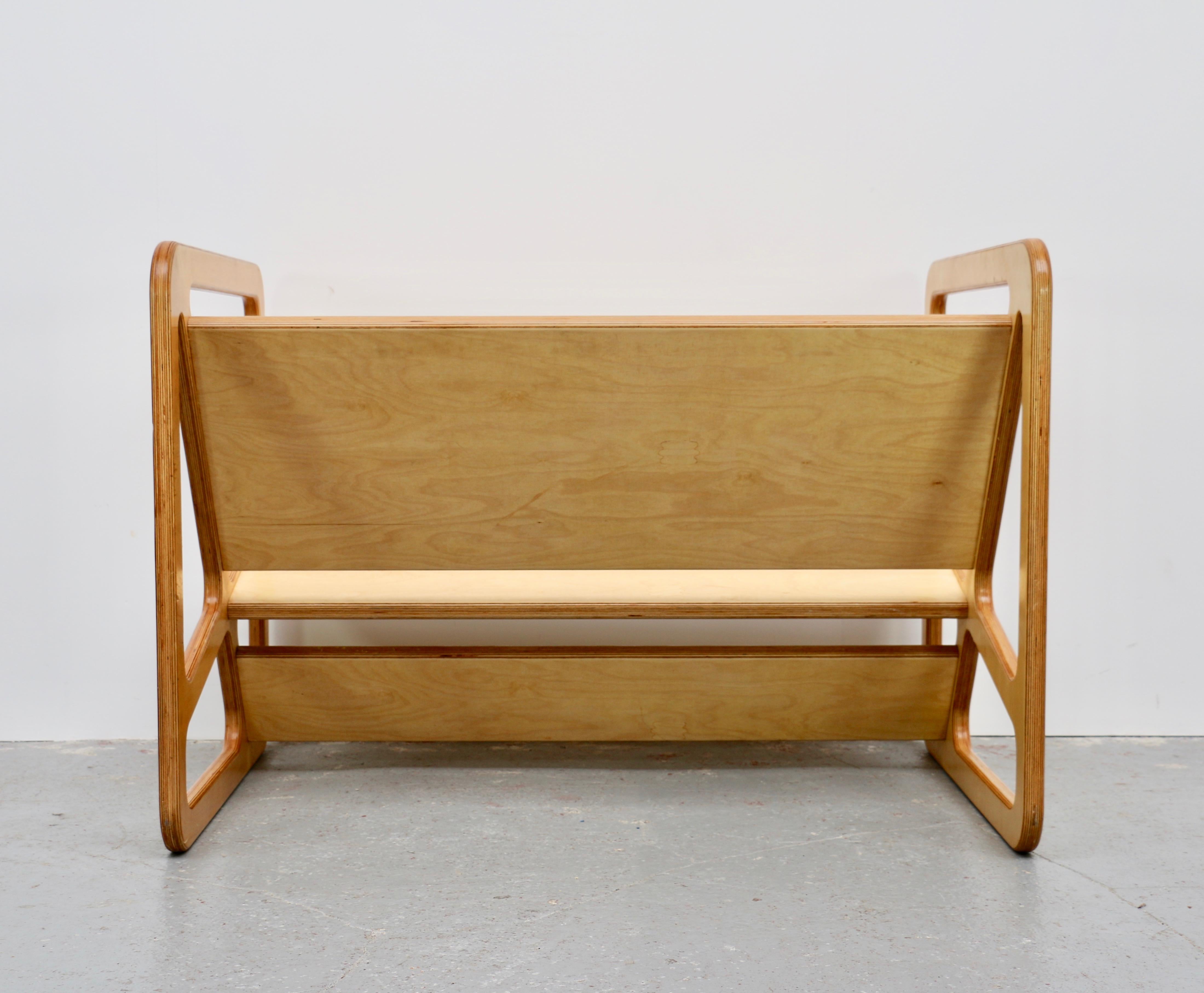 Bench in Varnished Birch. Scandinavia, 1960s For Sale 3