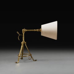 A Benson Brass Tripod Lamp