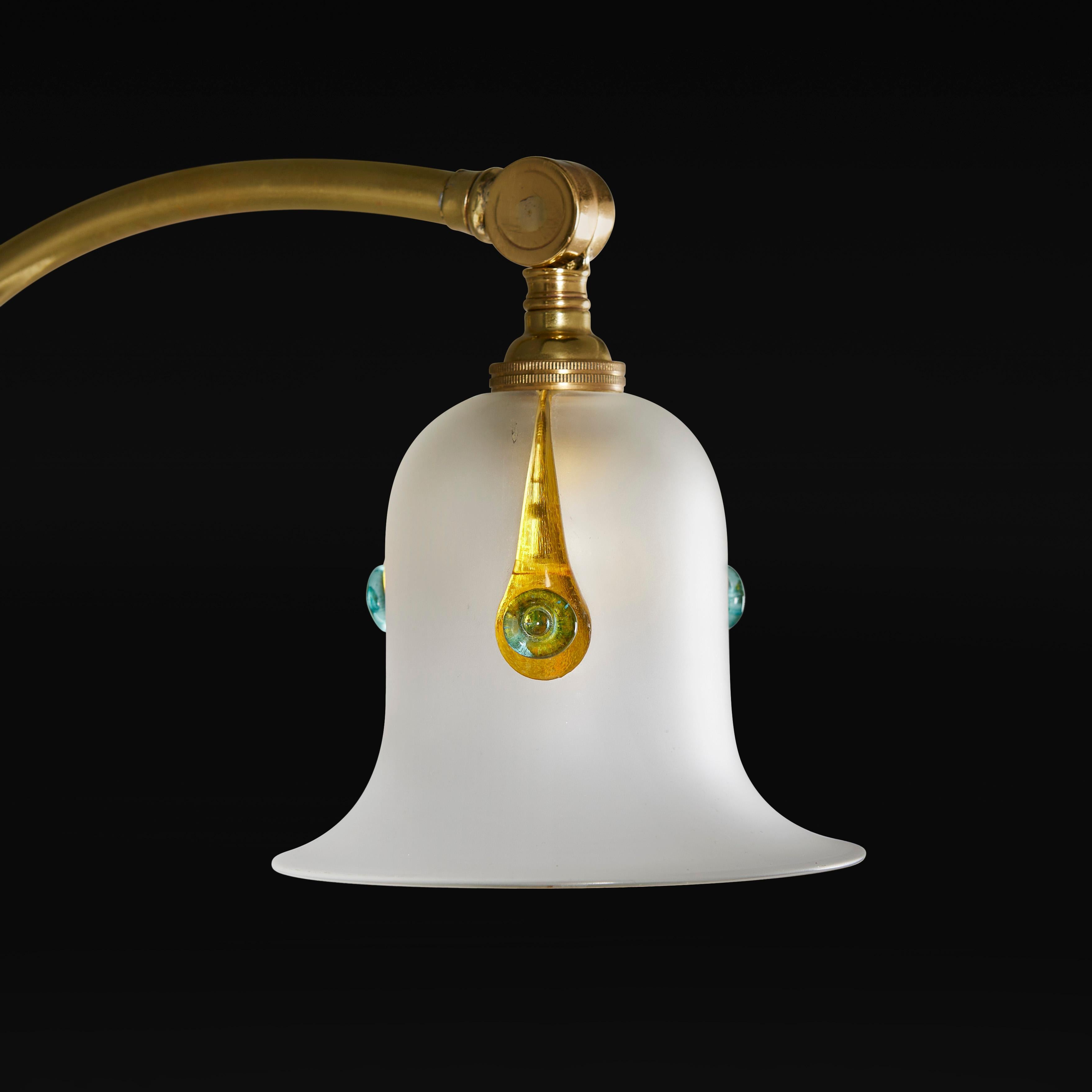 Lampe de bureau Benson avec abat-jour en verre de Murano Bon état - En vente à London, GB