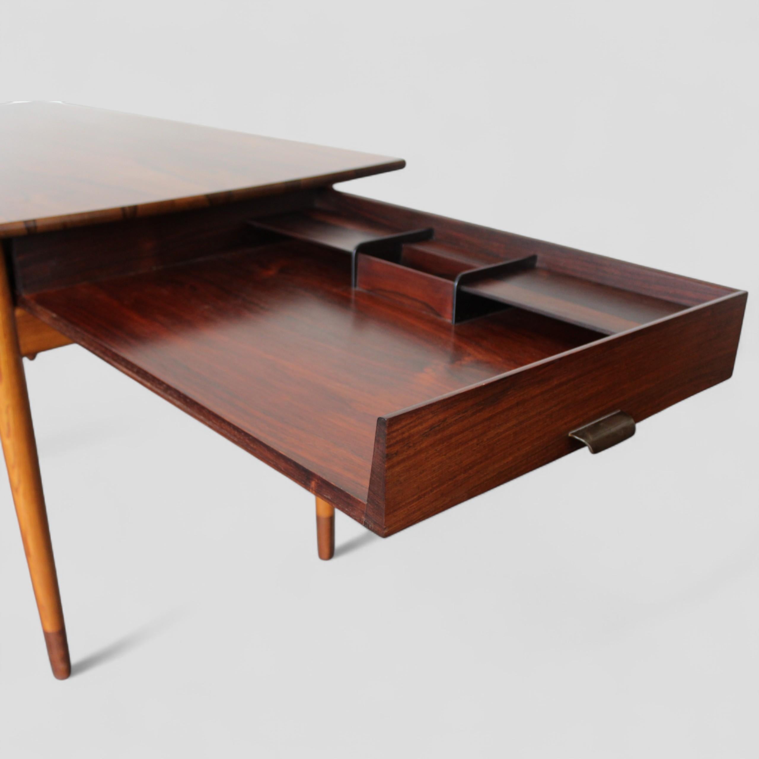 Un raro tavolo da lavoro combinato con sezione Writingdesk di Bent Moudt degli anni '50 in vendita 9