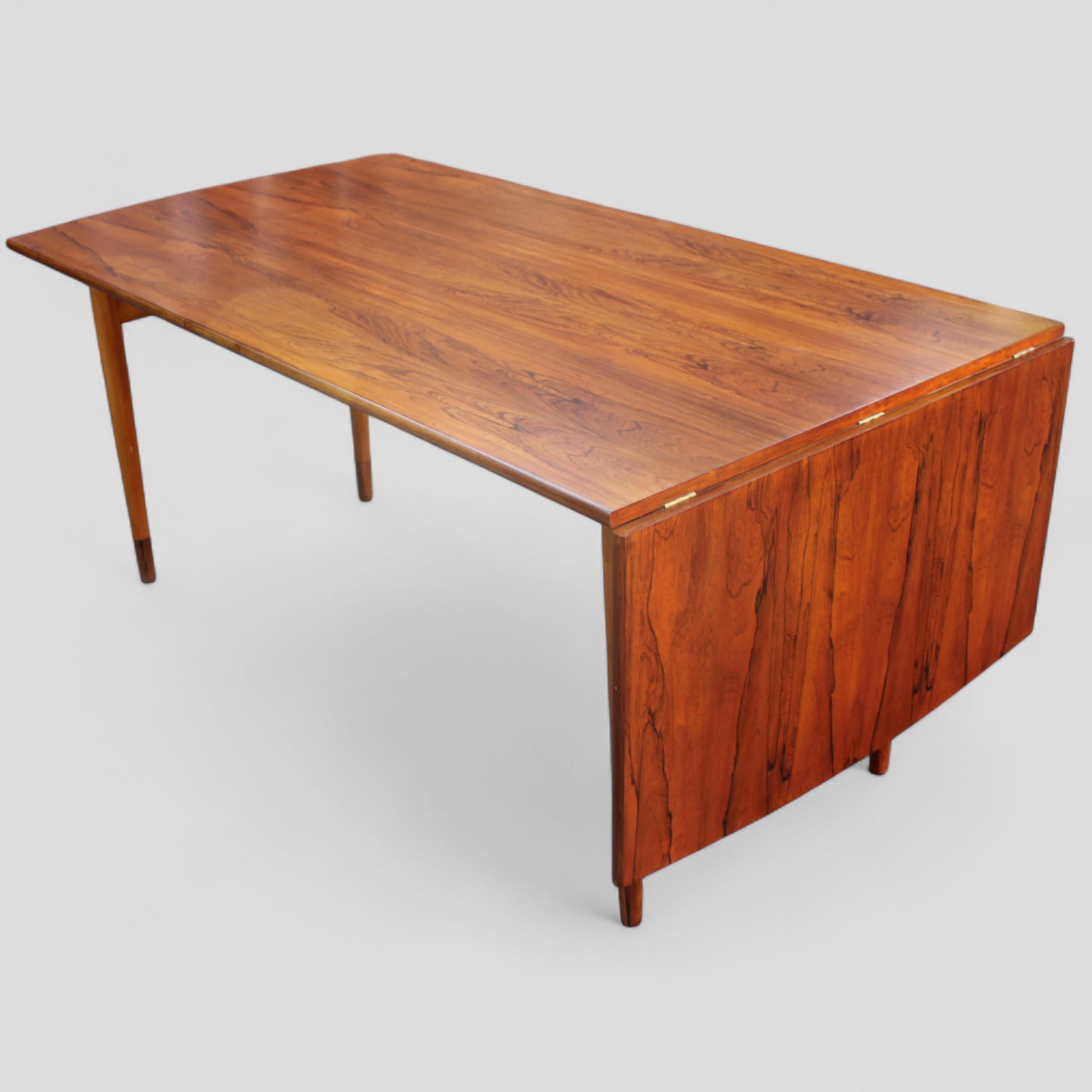 Un raro tavolo da lavoro combinato con sezione Writingdesk di Bent Moudt degli anni '50 In condizioni buone in vendita a Brønshøj, DK