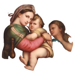 Berlin 'K.P.M.' Painted Porcelain Plaque, "Madonna"