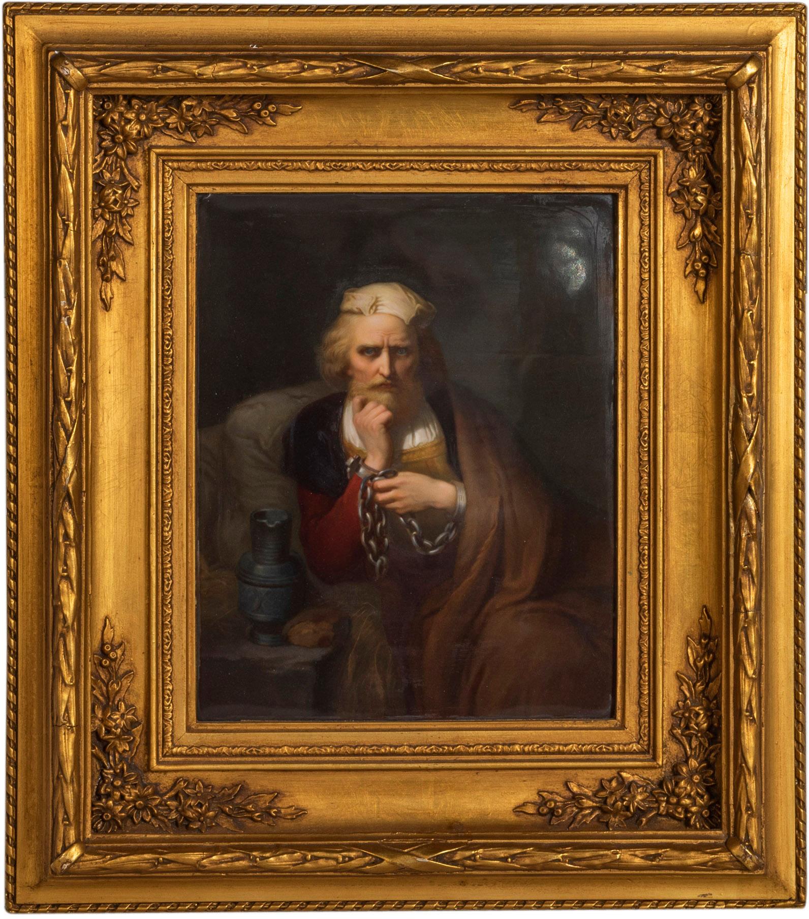 Berlin 'K.P.M.' Porcelain Plaque after Gustaaf Wappers In Good Condition For Sale In West Palm Beach, FL