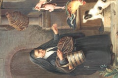 A Berlin 'K.P.M.' Porcelain Plaque, circa 1880 Painted with a Tavern Scene