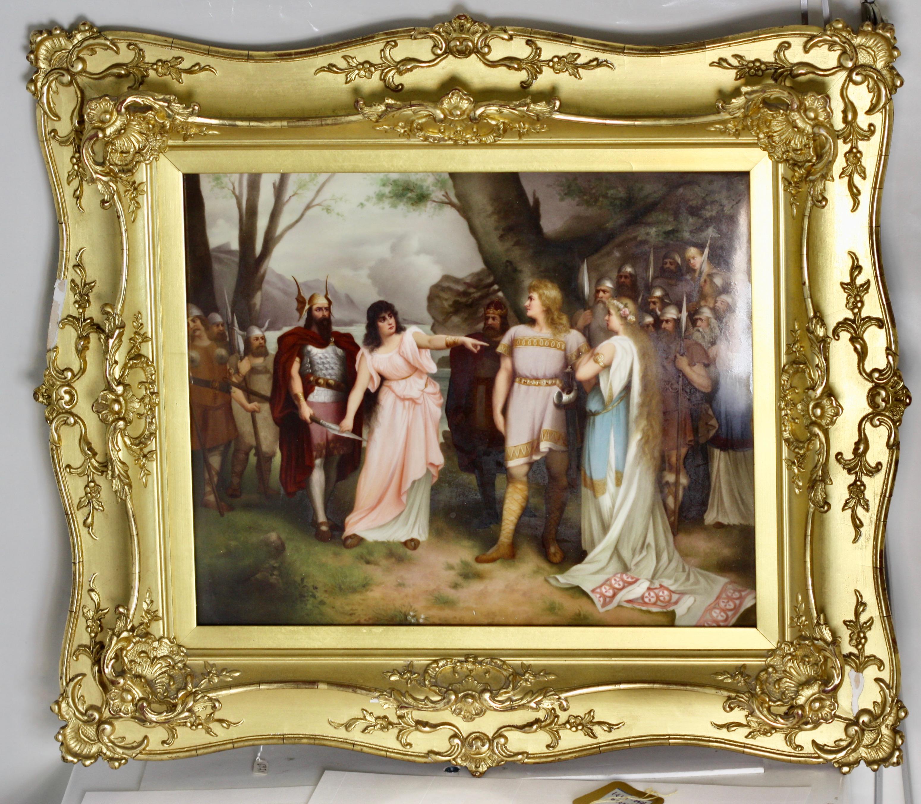 Late 19th Century Berlin (K.P.M.) Porcelain Plaque, circa 1890 For Sale