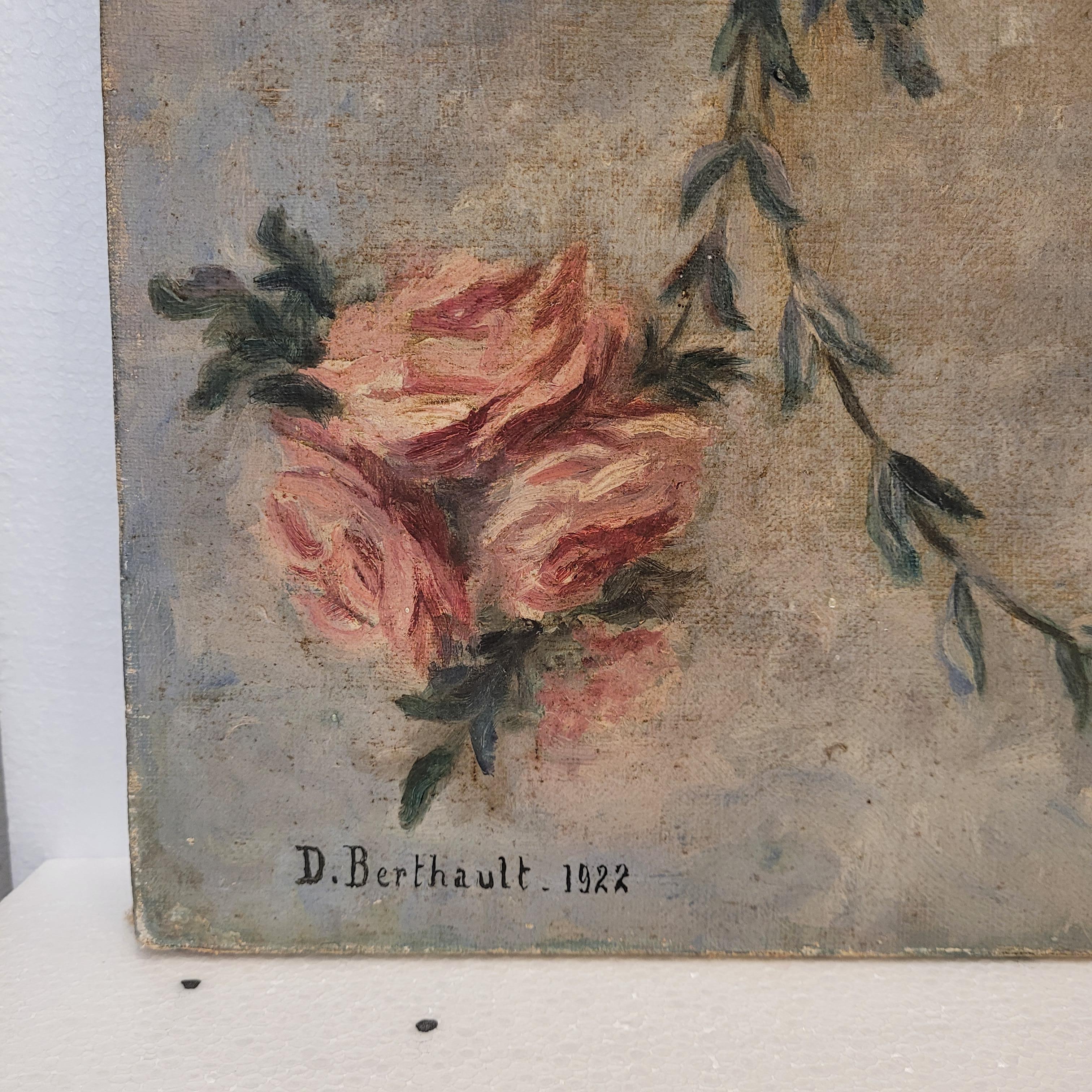 Art Nouveau Pair of oil paintings on canvas of cherubs or little angels playing im Angebot 12