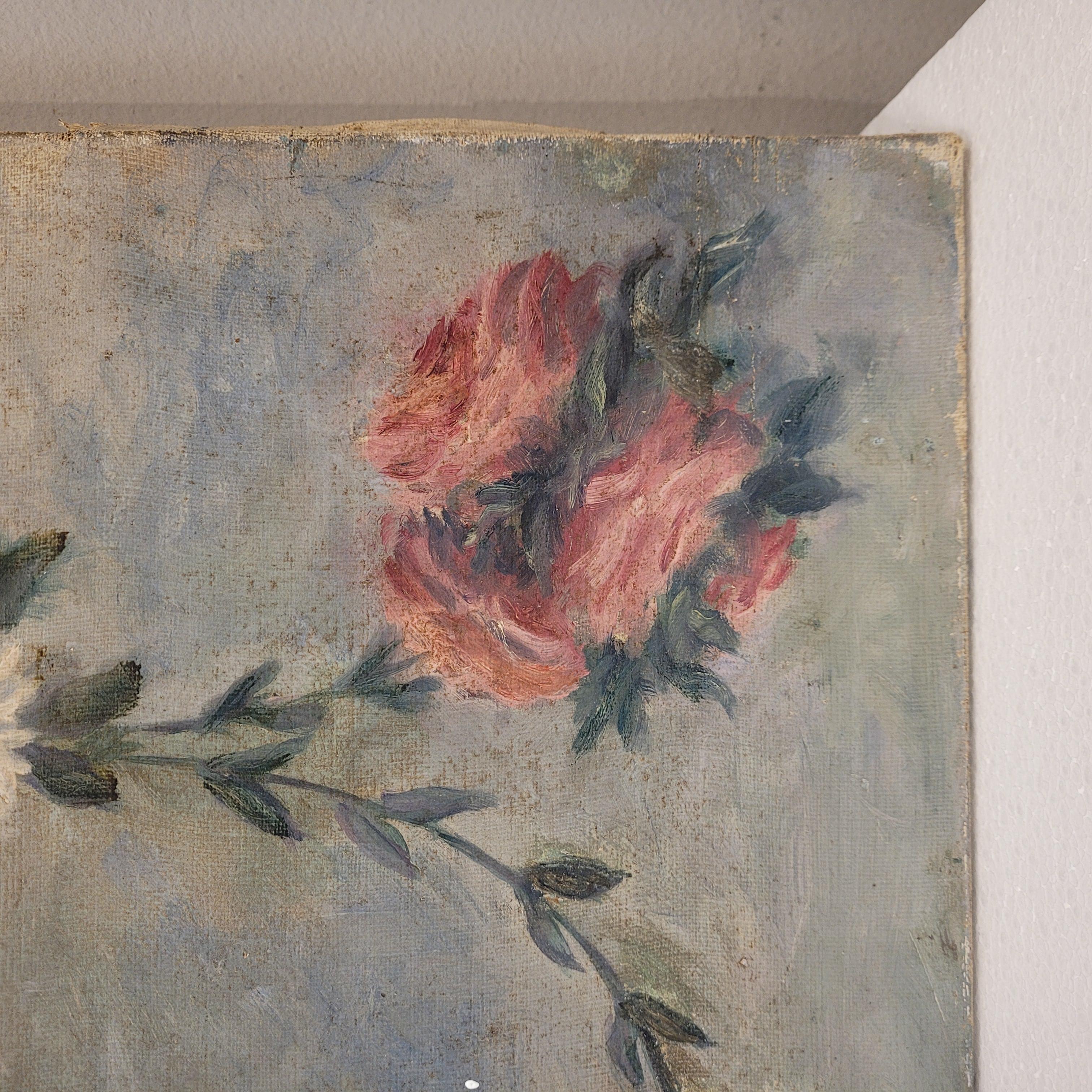 Art Nouveau Pair of oil paintings on canvas of cherubs or little angels playing im Angebot 4