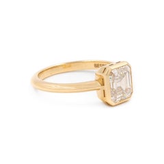 A Bespoke GIA 2.09 Carat Vintage Emerald Cut Diamond Solitaire Engagement Ring
