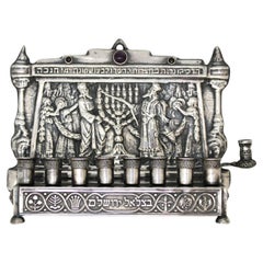 A Bezalel Silver Hanukkah Lamp, Jerusalem, Circa 1920