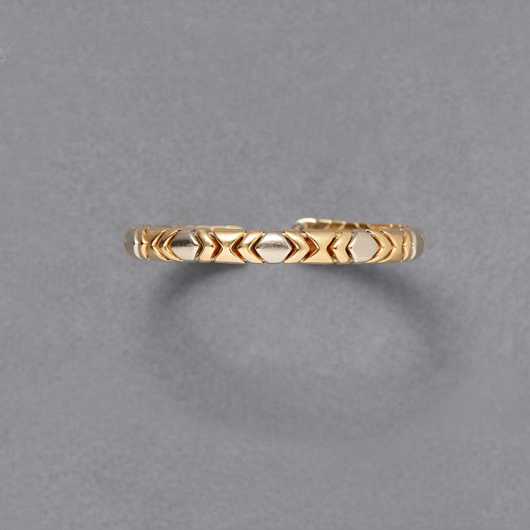 Bracelet Jonc En Lucite Bicolore - Style Bangle - Occasion (comme Neuf)