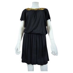 A Biba black embroidered mini Dress, Circa 1970-1980
