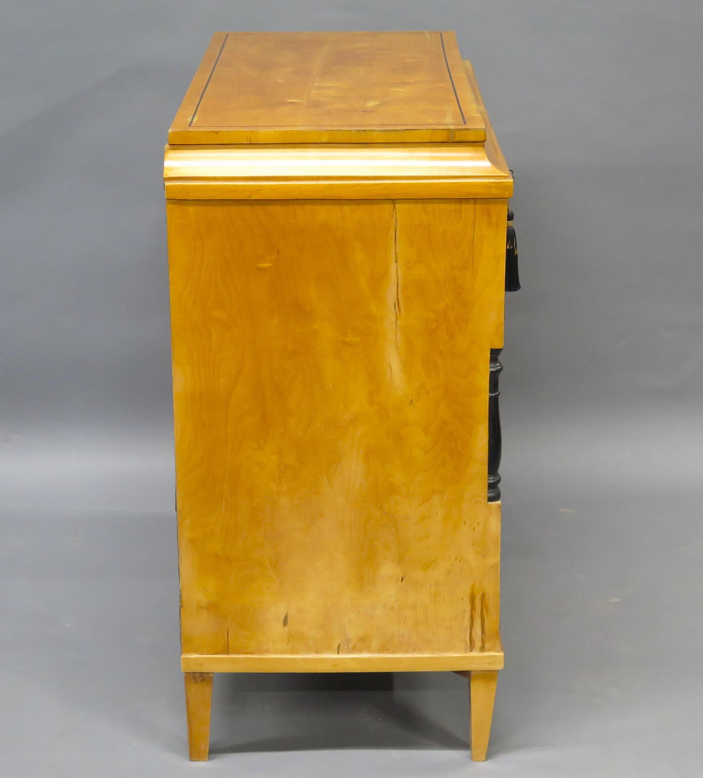 German A Biedermeier Inlaid Commode First Half 19th C. For Sale