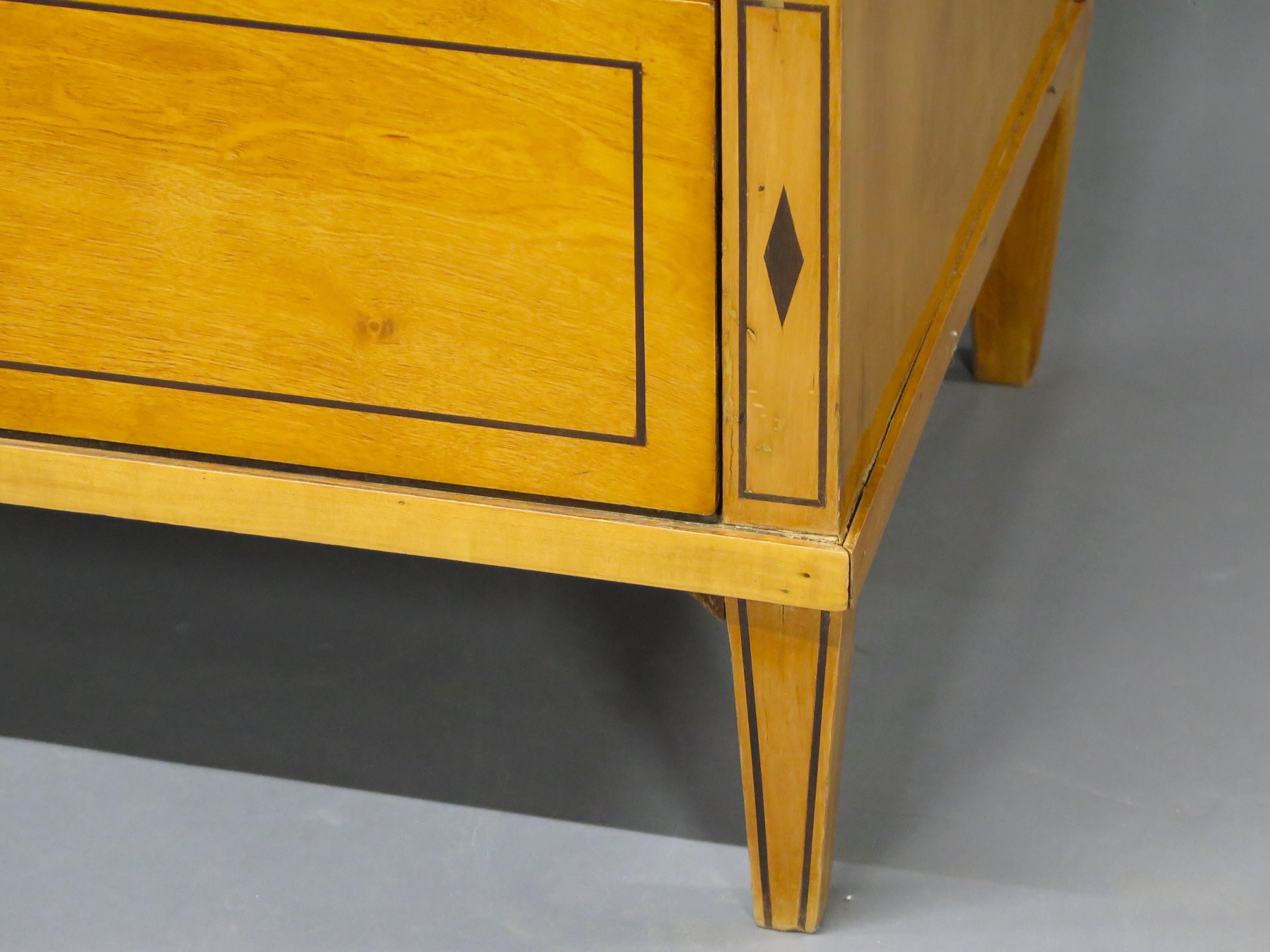 A Biedermeier Inlaid Commode First Half 19th C. For Sale 1