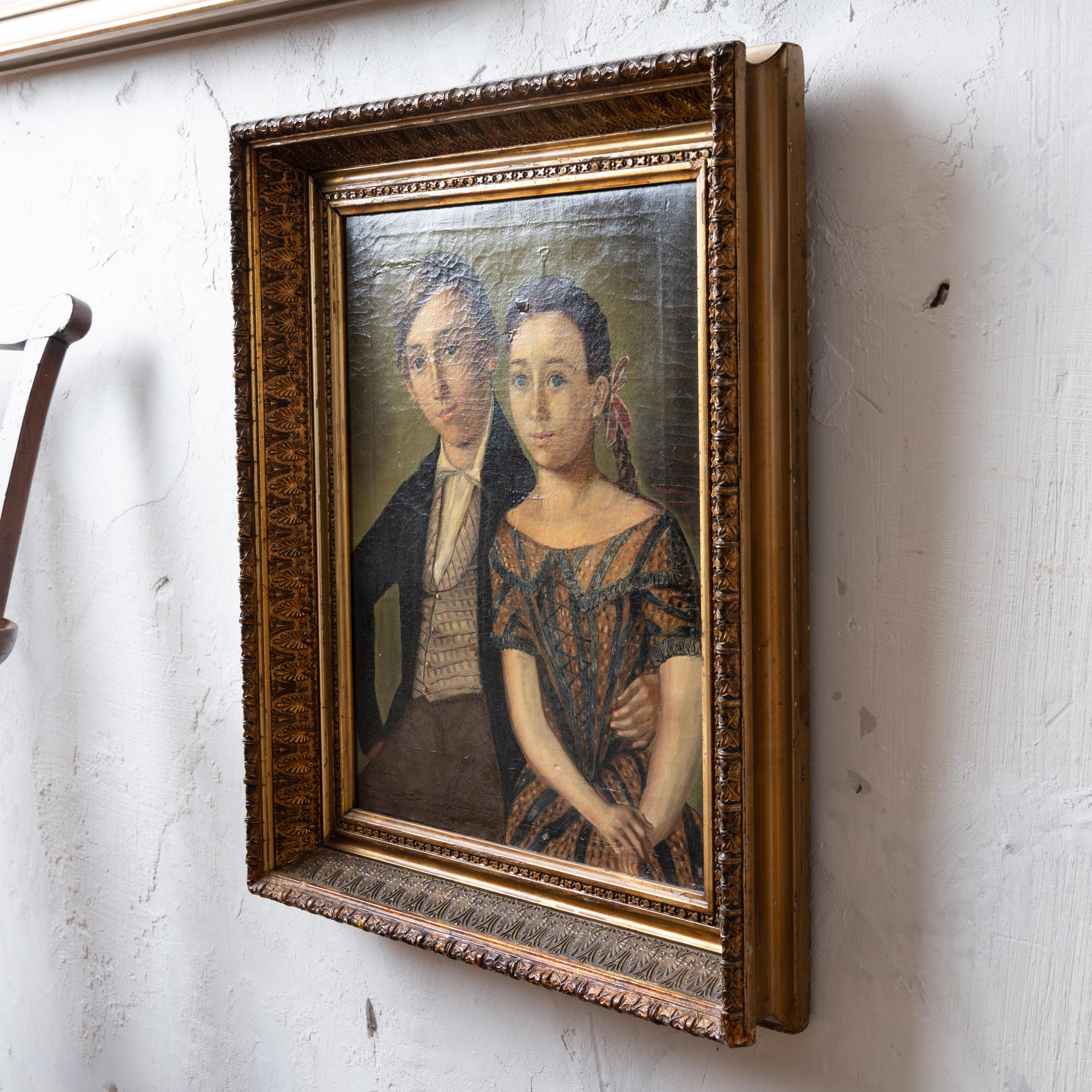 A Biedermeier Portrait Of Children by Robert Schwedler, 1845 in vendita 2