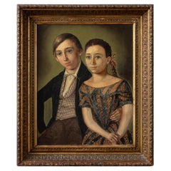 A Biedermeier Portrait Of Children by Robert Schwedler, 1845