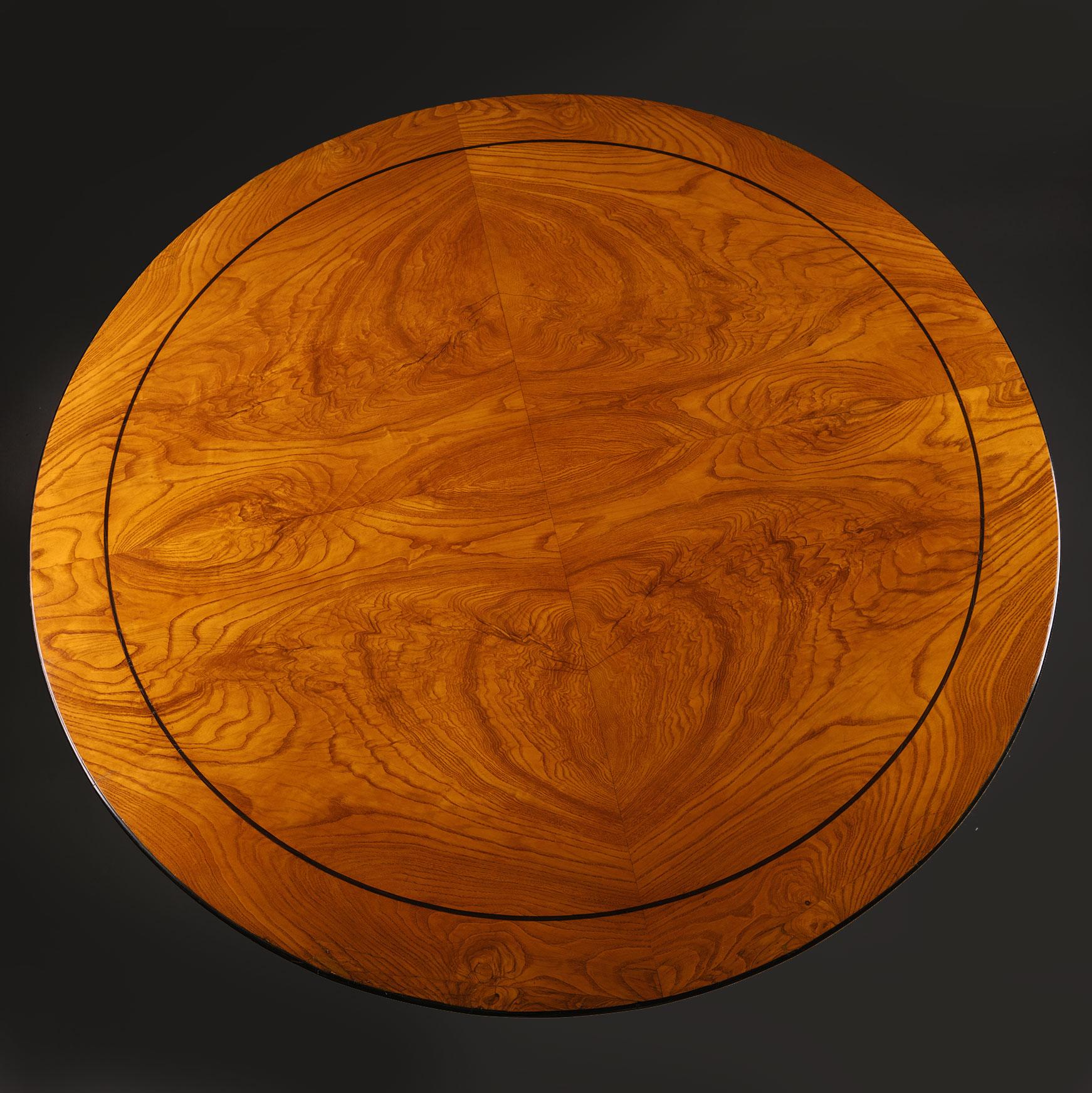 Austrian Biedermeier Satin Birch and Ebonised Centre Table For Sale